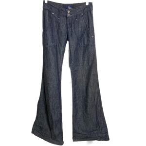 Pierce Jeans Womens 26 Dark Wash Flare Leg Denim Pants Made In USA 88712